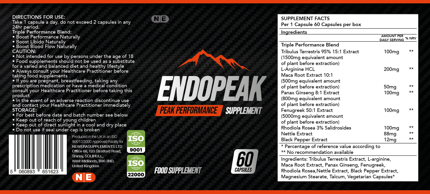 EndoPeak – Food Supplement Capsules (60 Capsules)