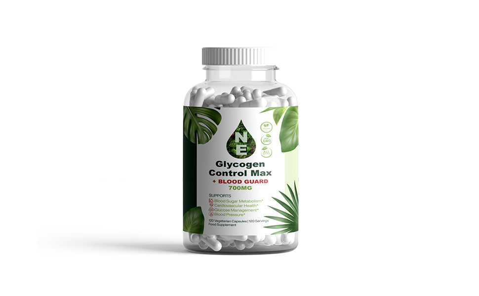 Glycogen Control Max Capsules with Plant Extracts, Vegan & Gluten-Free, 120 Capsules