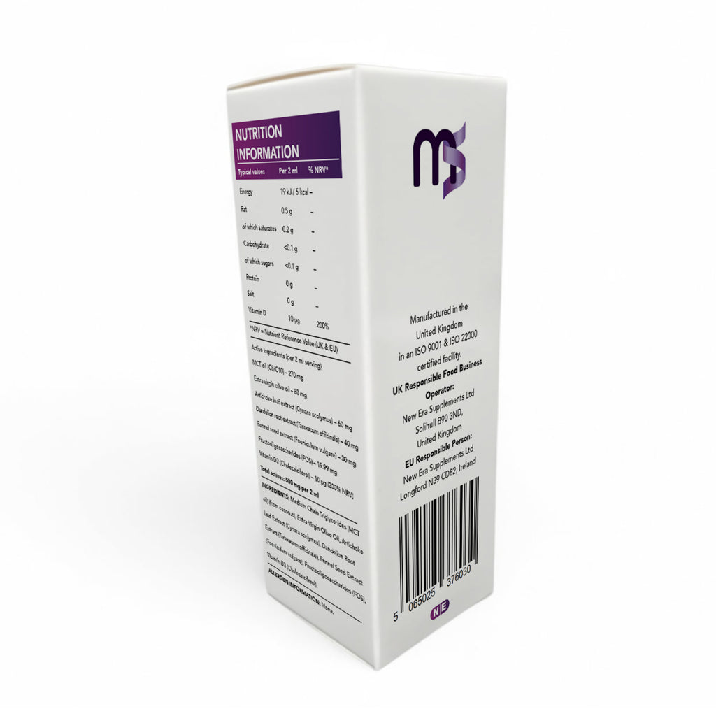 M Metabolism Support Formula – Liquid MCT & Botanical Blend with Vitamin D3 – 500 mg Active Complex – 2 ml Daily
