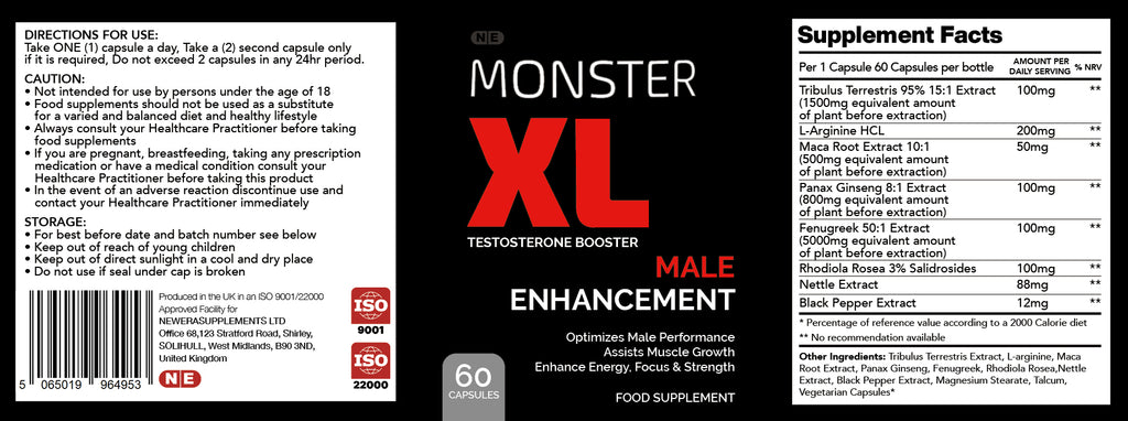 Monster XL – Men’s Daily Vitality Capsules (60 Capsules)