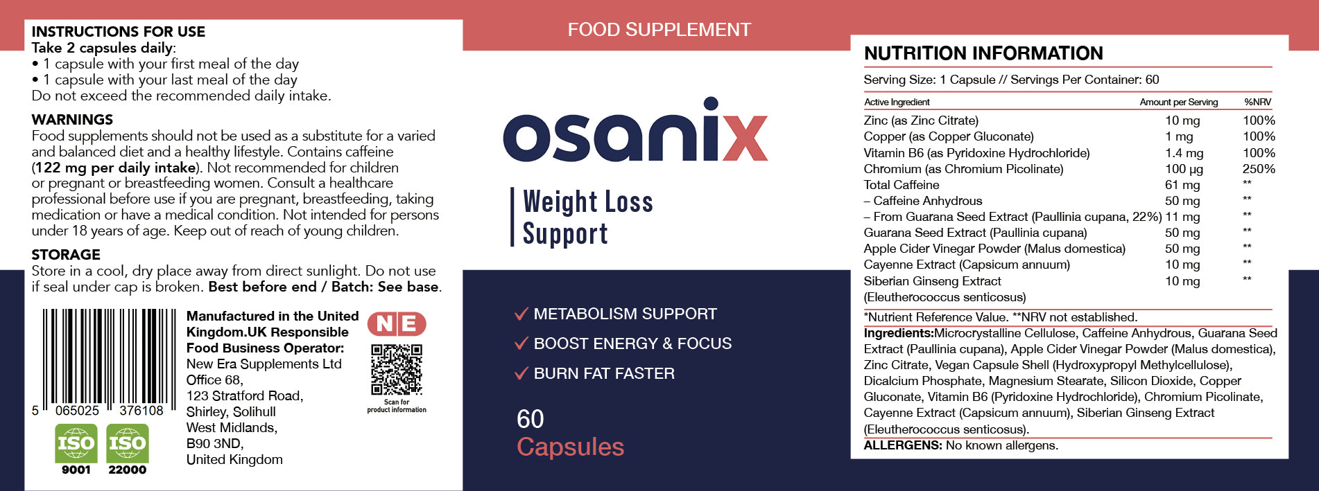 Osanix – 60 Capsules