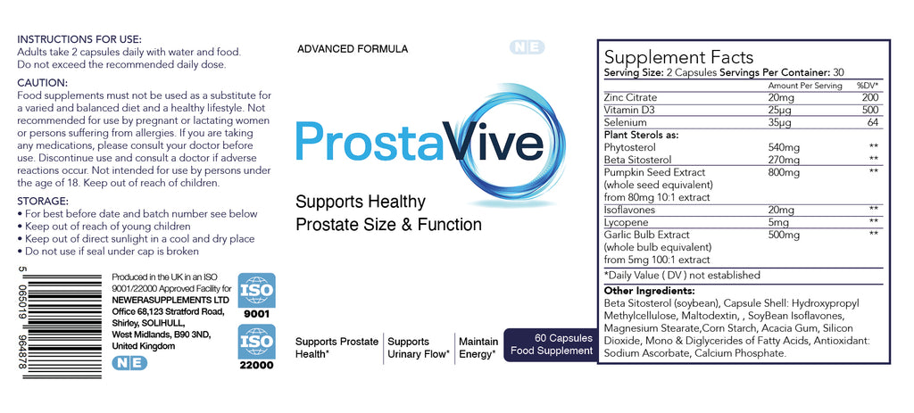 Prostavive – Food Supplement Capsules (60 Capsules)