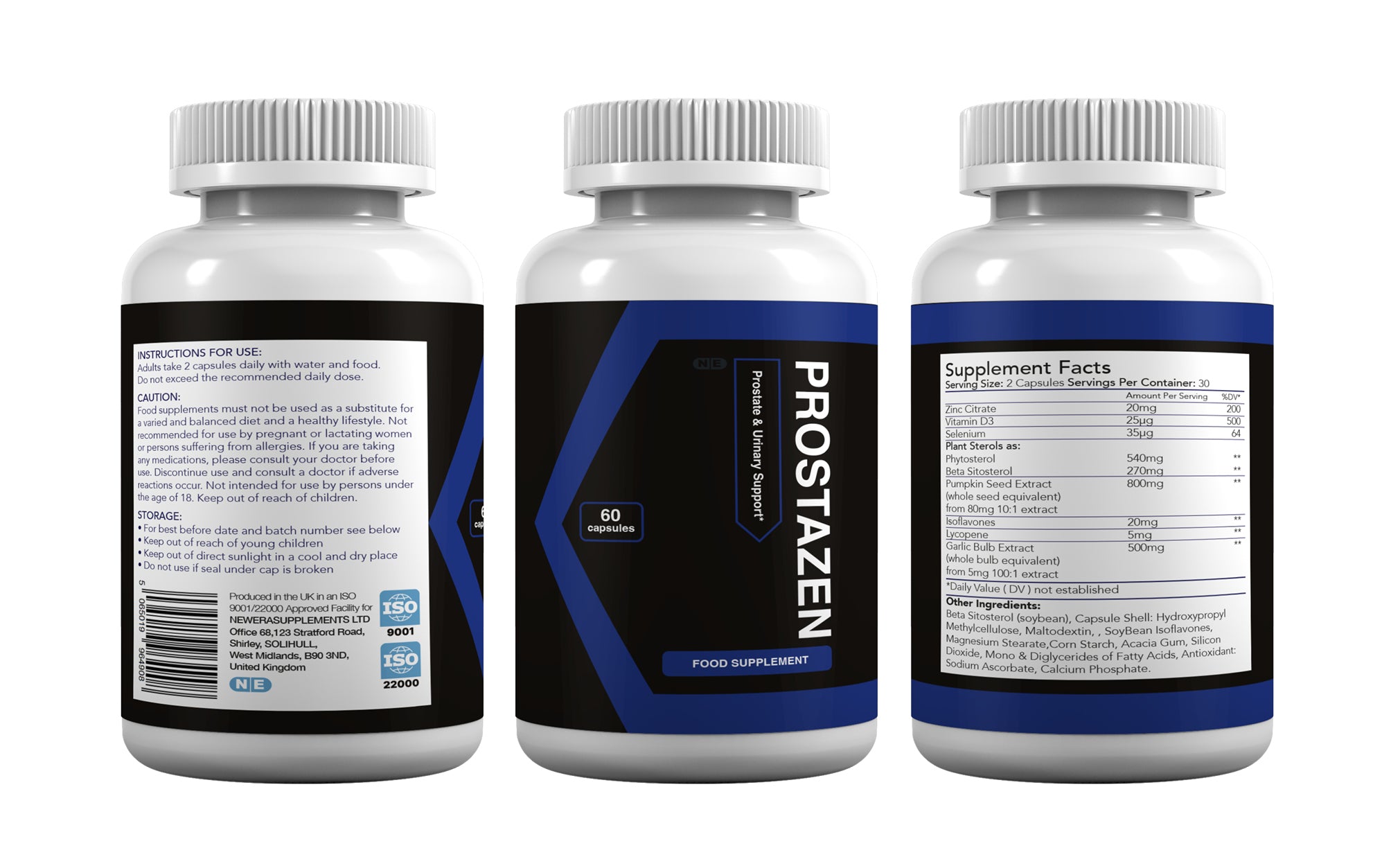 Prostazen – Food Supplement Capsules for Men (60 Capsules)