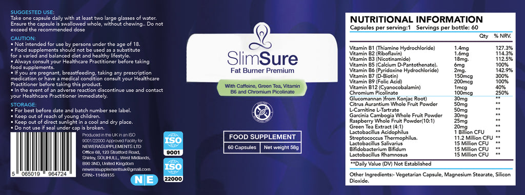 Slimsure – Metabolism Support Food Supplement (60 Capsules)